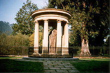 Trunk of the old "Tree of Gernika" set as a monument