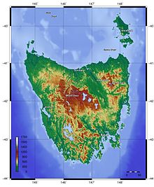 Topografia Tasmaniei  