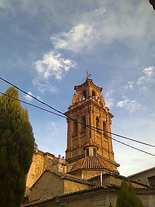 Il campanile della chiesa di La Asuncion.