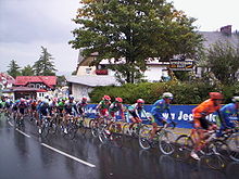 El pelotón en la Vuelta a Polonia 2004.