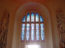 Naar de ingang van de Hall of Memory, van binnenuit.  