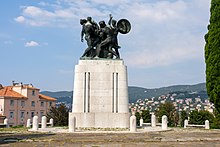 Monument from the time of fascism (1935) for those who died in the First World War