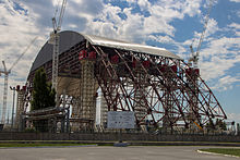 "New sarcophagus" under construction, June 2013
