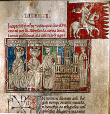 Alfonso VIII and Queen Eleonor give the city of Uclés to the Master of the Order of Santiago