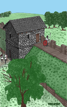 Watchtower 49A secured the early timber-earth rampart