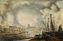 The great city fire of 1827. lithograph by C. A. af Scheele
