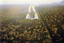 A UC-123B sprays Agent Orange (1962)