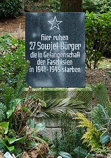 Monument in memory of 27 Soviet prisoners of war who lost their lives in Uetersen
