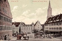 Weinhof before 1927 (with the synagogue destroyed in the pogrom night of 1938)