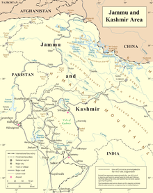 FN's kort over Kashmir
