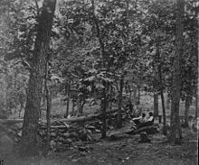 Defensive positions at Culps Hill, July 2, afternoon.