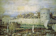 First Stone Kremlin. A watercolor (1922) by Apollinari Vasnezov