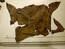 Leather remnant of a saddle