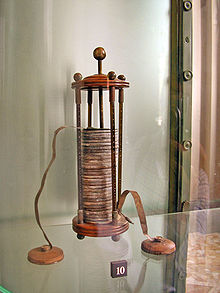 The voltaic column enabled the first experiments in electroplating.
