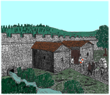 Section 36: Attempted reconstruction of the late antique rampart gate at the Knag Burn