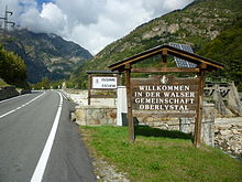 Είσοδος της Walsergemeinschaft Oberlystal