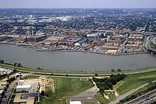 Washington Navy Yard i okolice, około 1985 r.