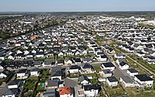 Aerial view of a suburban settlement in Germany near Cologne