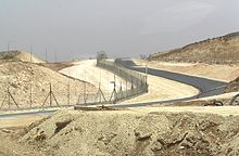 Barrier: mainly a security fence (here south of Hebron)