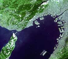 Satellite photo of Osaka Bay