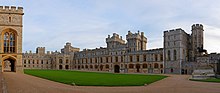 Windsor Castle, view through the upper courtyard to the south wing