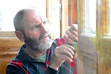 Carpenter work on a porch