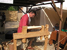 Replica of an old-fashioned rocker lathe