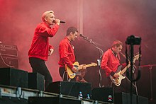 The Chemnitz band "Kraftklub" at the protest concert on September 3, 2018.