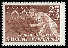 Tapio Wirkkala: Timbru pentru Jocurile Olimpice de la Helsinki, 1952. (în cursă)