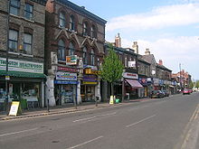 Wilmslow Road v centru Withingtonu  