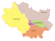 Map of the city districts