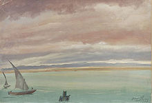 Port Said, painting by Alexander Yakovlev 1927