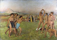 Junge Spartaner bei der Ausübung von Edgar Degas (1834-1917)