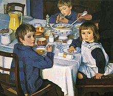 Zinaida Serebryakova: At Breakfast (1914)