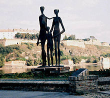 Memorial to the victims of the raid against Jews and Serbs in Novi Sad in 1942