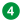 The number 4 on a green circle