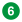 The number 6 on a green circle