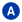 The letter A on a blue circle