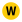 The letter W on a yellow circle