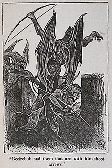 "Belzébuth et ceux qui sont avec lui tirent des flèches"