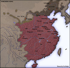 Mapa dynastii Song.