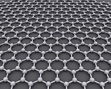 Grafenas - tai atominio mastelio korinė gardelė, sudaryta iš anglies atomų.