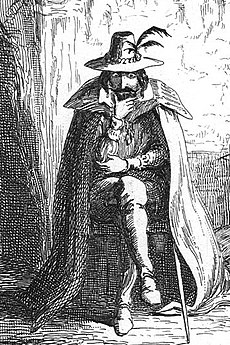 Guy Fawkes așa cum a fost imaginat de artistul George Cruikshank din secolul al XIX-lea. O imagine din romanul Guy Fawkes al lui William Harrison Ainsworth.
