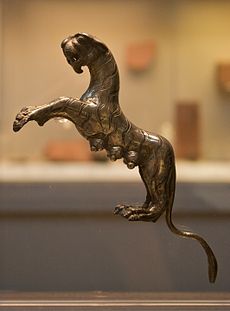 Ondanks dat het een afgebroken handvat is van een onbekend object, is de zilveren "Hoxne Tigress" het bekendste stuk van de meer dan 15.000 voorwerpen in de voorraad.