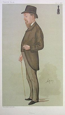 Joseph Blackburne. Vanity Fair litografia a colori di 'Ape', 1888.