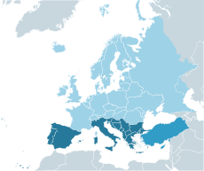 Definice kontinentálních subregionů používaná Organizací spojených národů.  