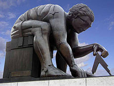 Newton de Paolozzi (1995), según un cuadro de William Blake. En la Biblioteca Británica  