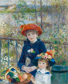 Sulla terrazza , olio su tela, 1881, Art Institute of Chicago.