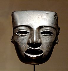 Steinmaske entdeckt in Teotihuacán, 3. bis 7. Jahrhundert n. Chr.
