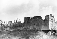 Monte Cassino v ruševinah.